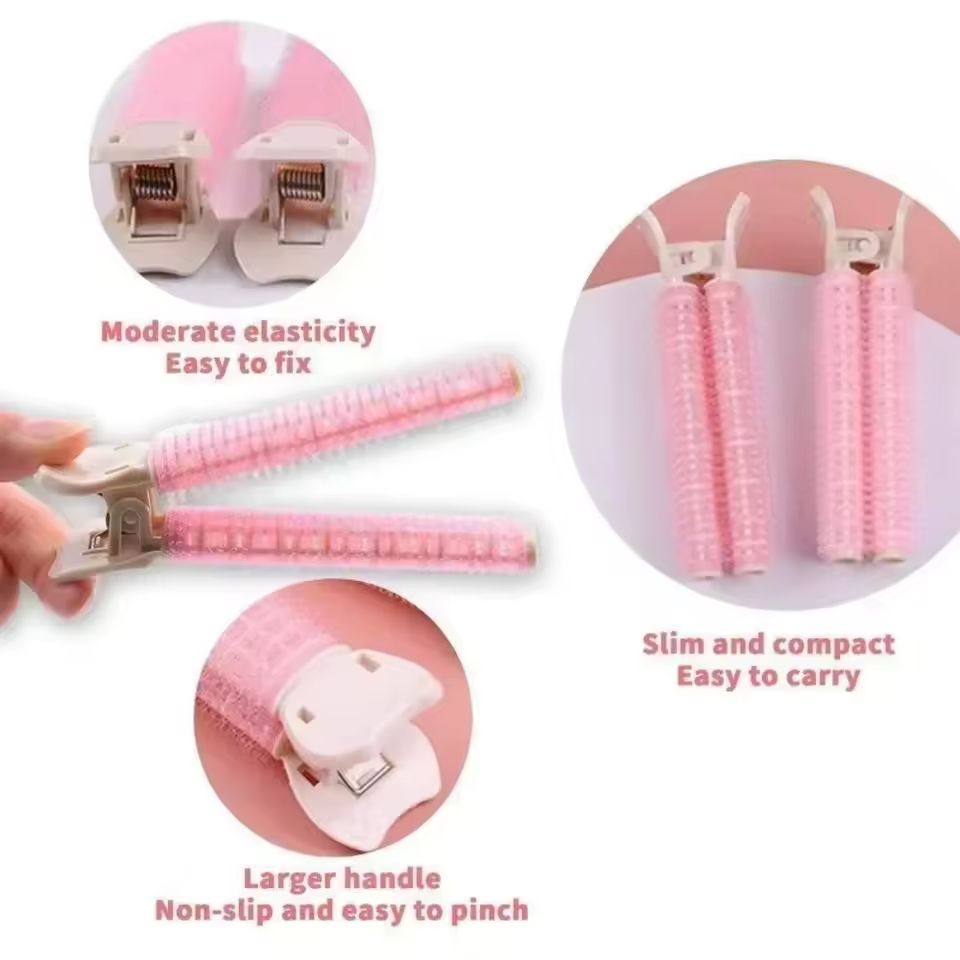 Heatless Hair Rollers & Root Volume Clips – Volumizing Curlers for Bangs