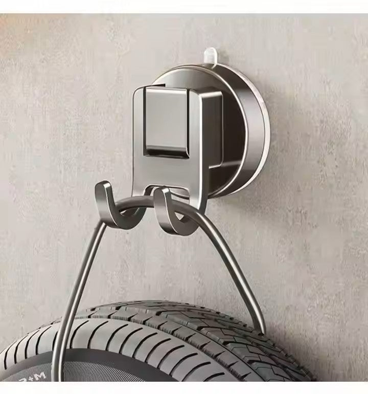 Suction Cup Double Hooks – No Drill Wall Mounted Bathroom & Shower Hooks