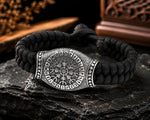 Viking Bracelet for Men – Nordic Rune Compass Paracord Bracelet