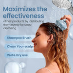 Hair Scalp Massager Shampoo Brush Scalp Exfoliator for Dandruff Removal for Hair Growth Wet Dry Scalp Exfoliator Brush - AliE