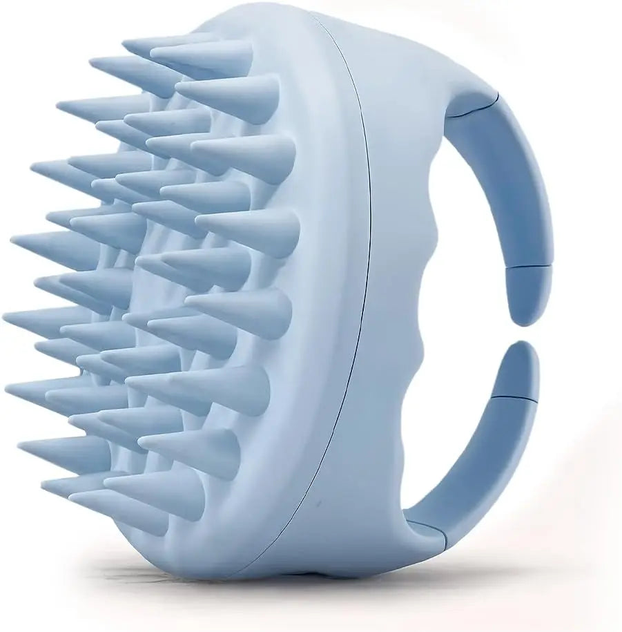 Hair Scalp Massager Shampoo Brush Scalp Exfoliator for Dandruff Removal for Hair Growth Wet Dry Scalp Exfoliator Brush - AliE