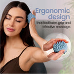 Hair Scalp Massager Shampoo Brush Scalp Exfoliator for Dandruff Removal for Hair Growth Wet Dry Scalp Exfoliator Brush - AliE