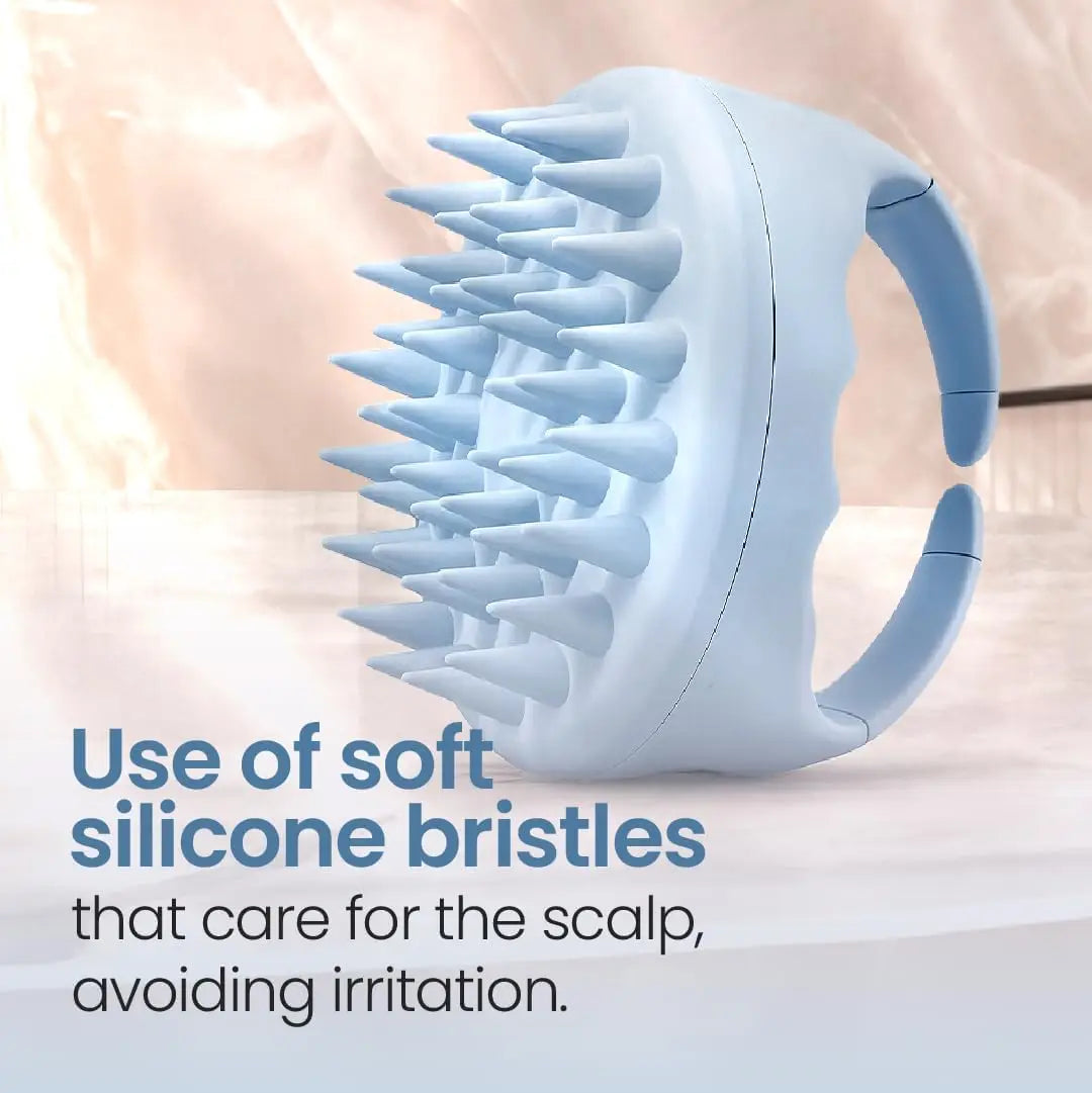 Hair Scalp Massager Shampoo Brush Scalp Exfoliator for Dandruff Removal for Hair Growth Wet Dry Scalp Exfoliator Brush - AliE